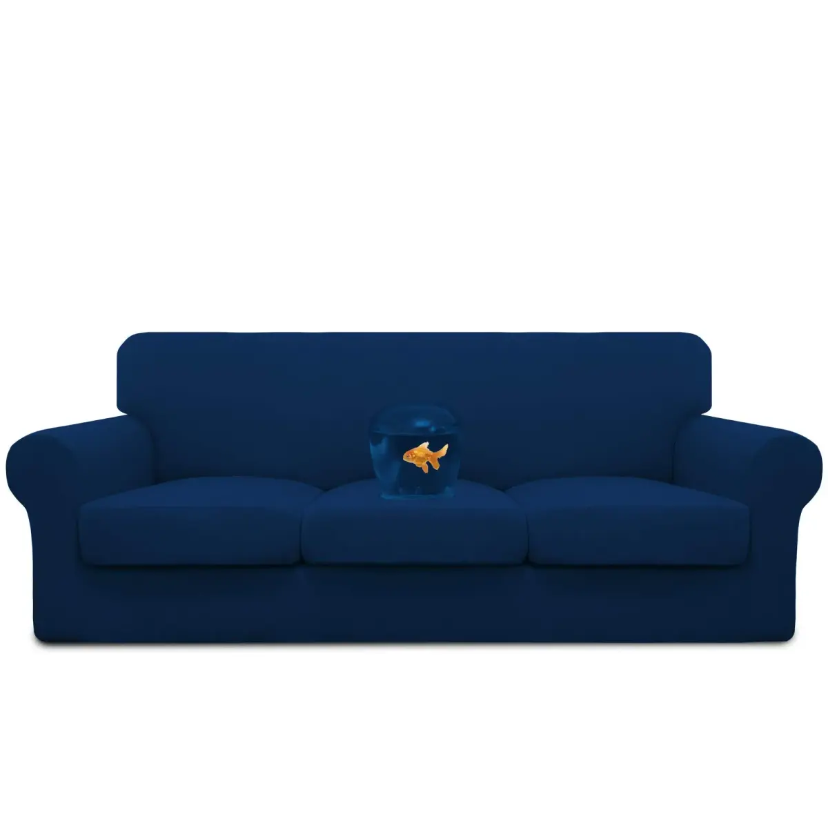 Easy-Going Waterproof Oversized Sofa Cover for 3 Cushion Sofas | 4-Piece Set, Navy, Fits 86-108 Inch - main product image