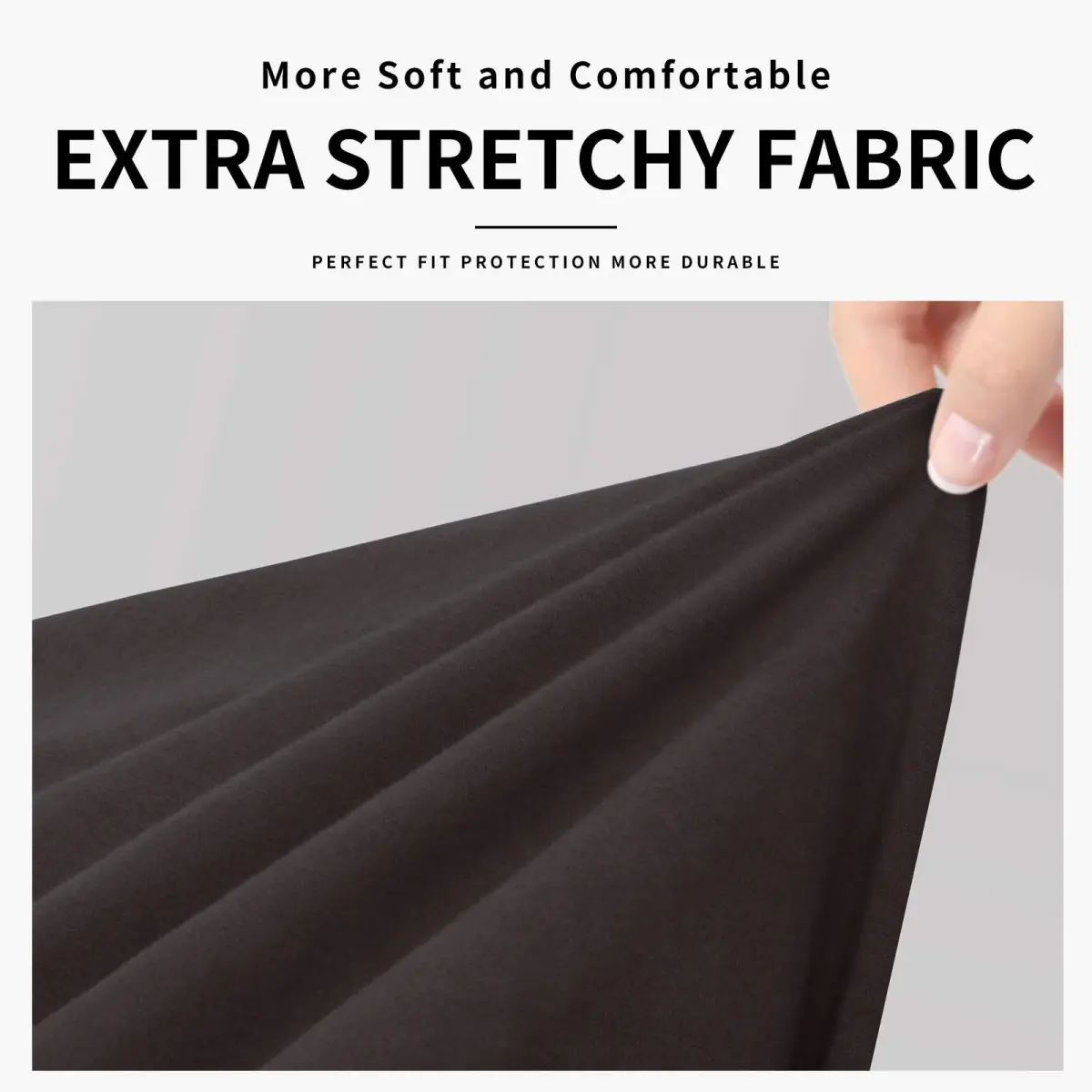 Easy-Going Waterproof Oversized Sofa Cover for 3 Cushion Sofas | Chocolate, 86-108 inch Seat Width - view 7