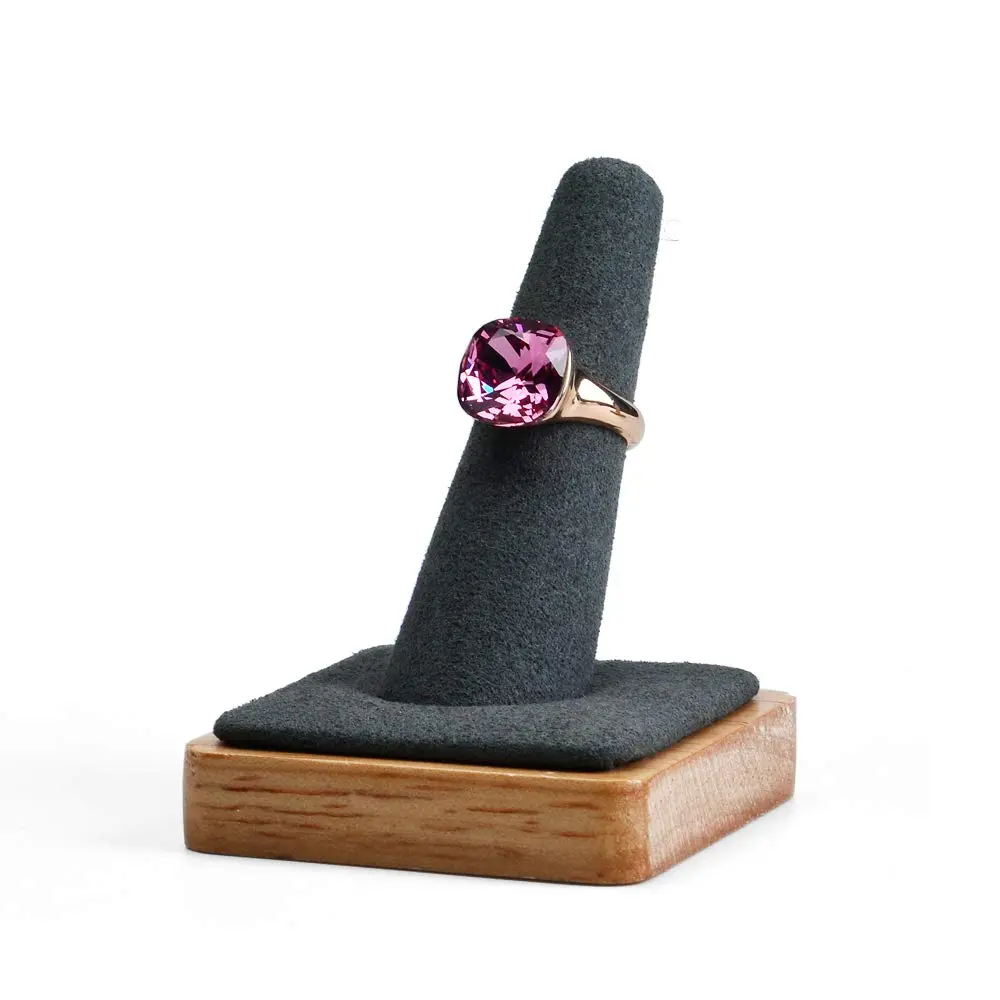 Oirlv Single Finger Wooden Ring Display Stand Jewelry Showcase Display | Elegant, Compact & Space-Saving (70-120 chars) - main product image