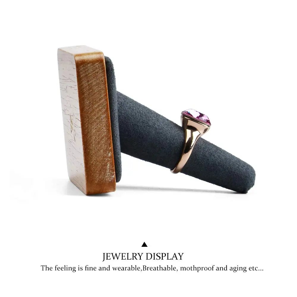 Oirlv Single Finger Wooden Ring Display Stand Jewelry Showcase Display | Elegant, Compact & Space-Saving (70-120 chars) - view 7