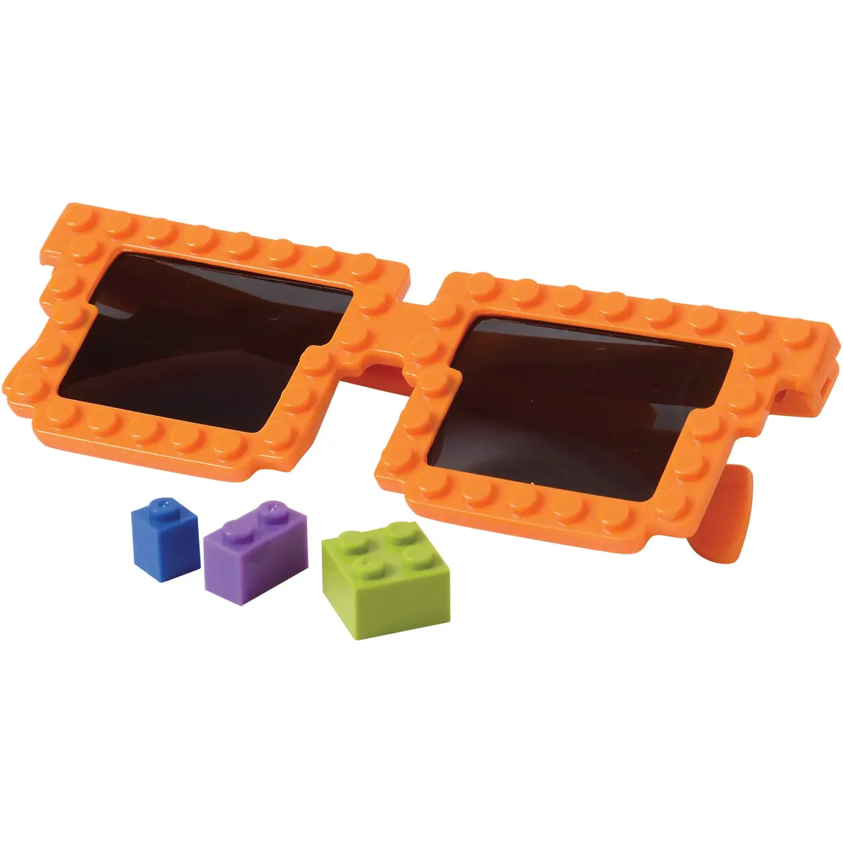 Bedwina Building Blocks Sunglasses (6-Pack) Neon Kids Party Favors | Creative DIY Design (70-120 chars) - view 7