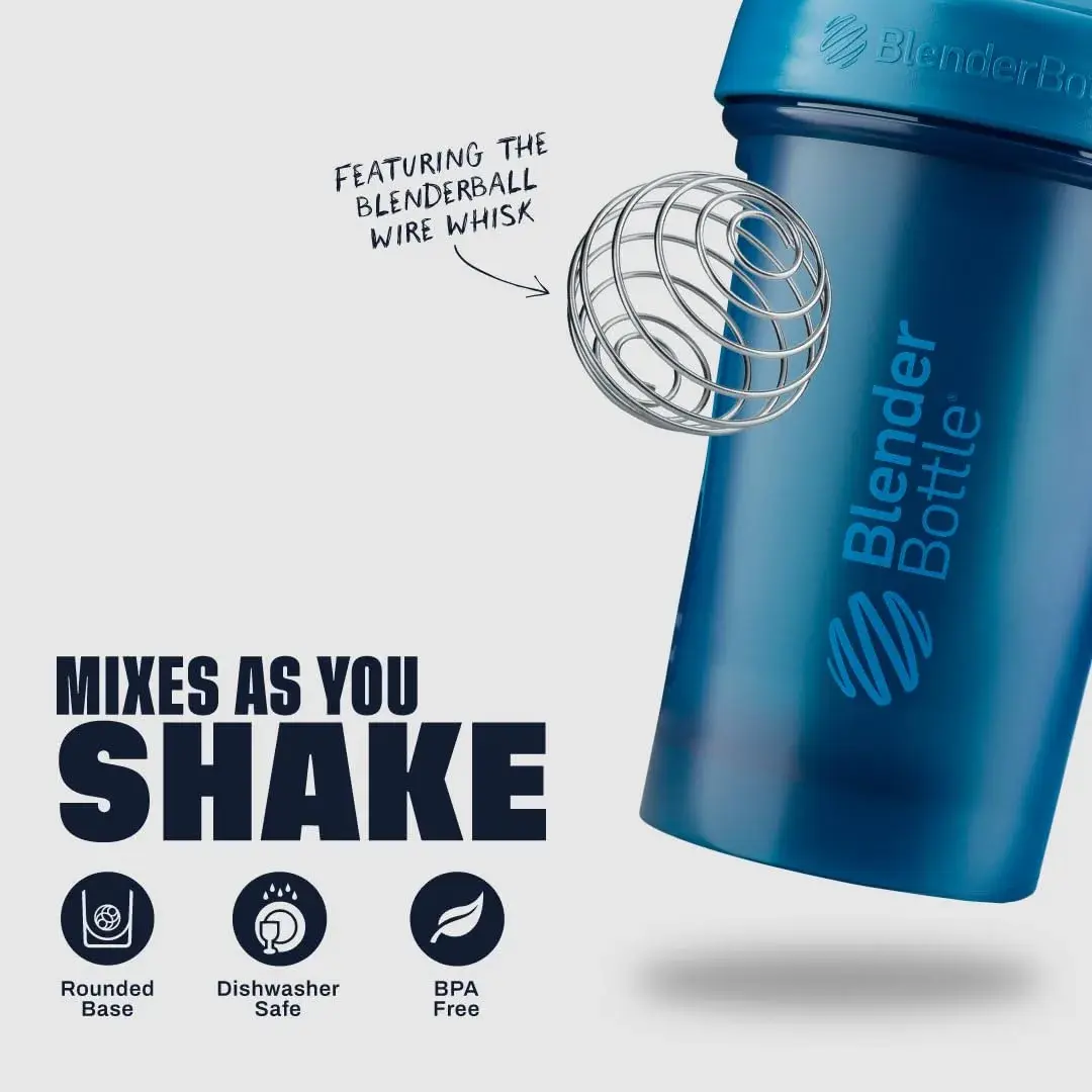 BlenderBottle Classic V2 Shaker Bottle 828 ml (28 oz) Ocean Blue | Leakproof Mixing for Protein & Smoothies - view 3