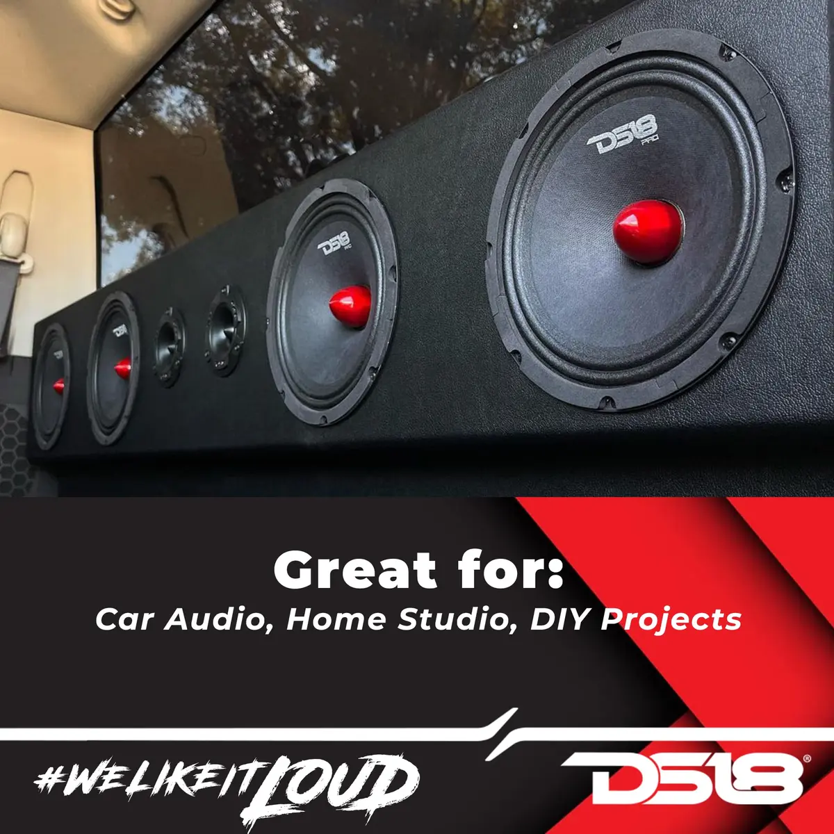 DS18 PRO-GM8.4B 8" Midrange Loudspeaker | 580W Max, 4 Ohm, Aluminum Bullet - view 4