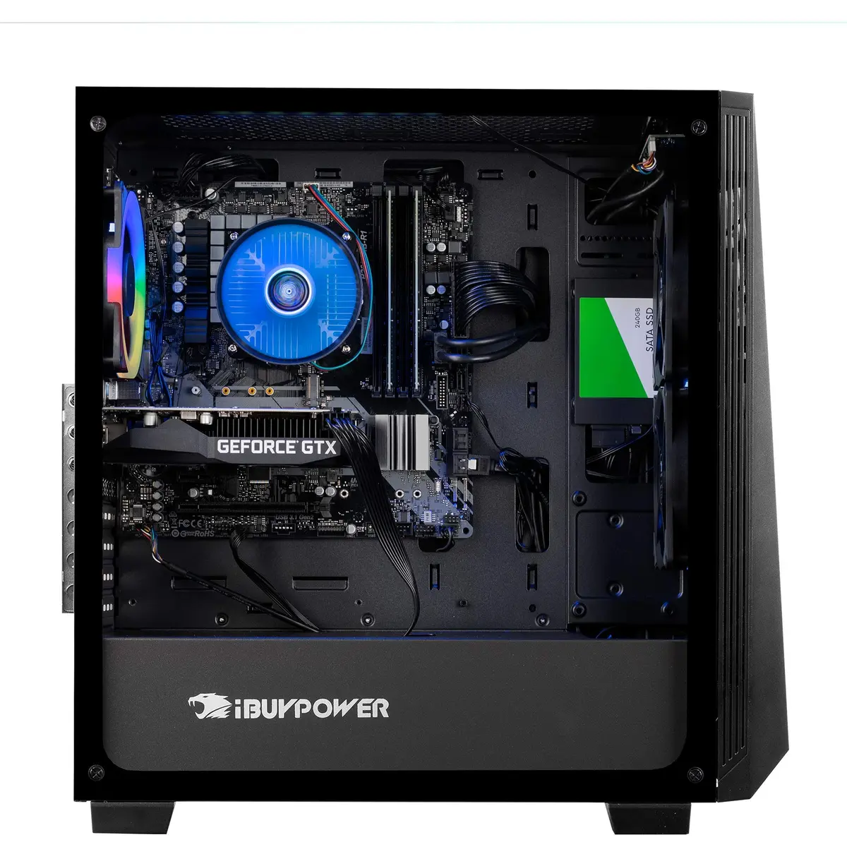iBUYPOWER Trace2 9250 Gaming PC Desktop | Intel Core i7-9700F, GTX 1660 Ti, 16GB DDR4, 240GB SSD, 1TB HDD, WiFi & Win 10 Home - view 2