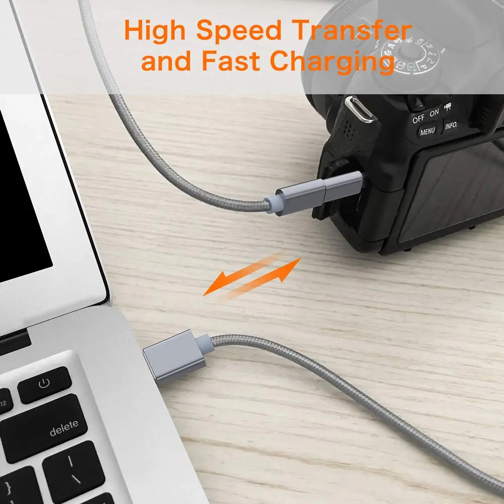 JXMOX USB C to Mini USB 2.0 Adapter (2-Pack) | Charge & Sync Data Up to 480 Mbps - view 4