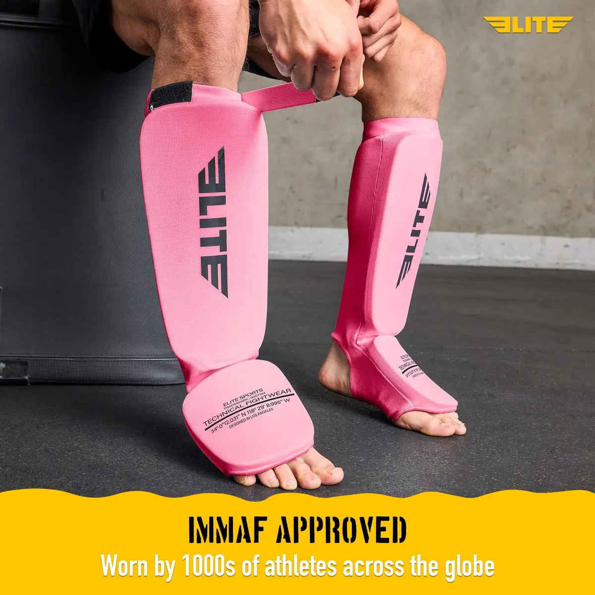 Elite Sports MMA Shin Pads for Muay Thai & Kickboxing | Adjustable, Lightweight, Shock Absorbing (70-120 chars) - view 7