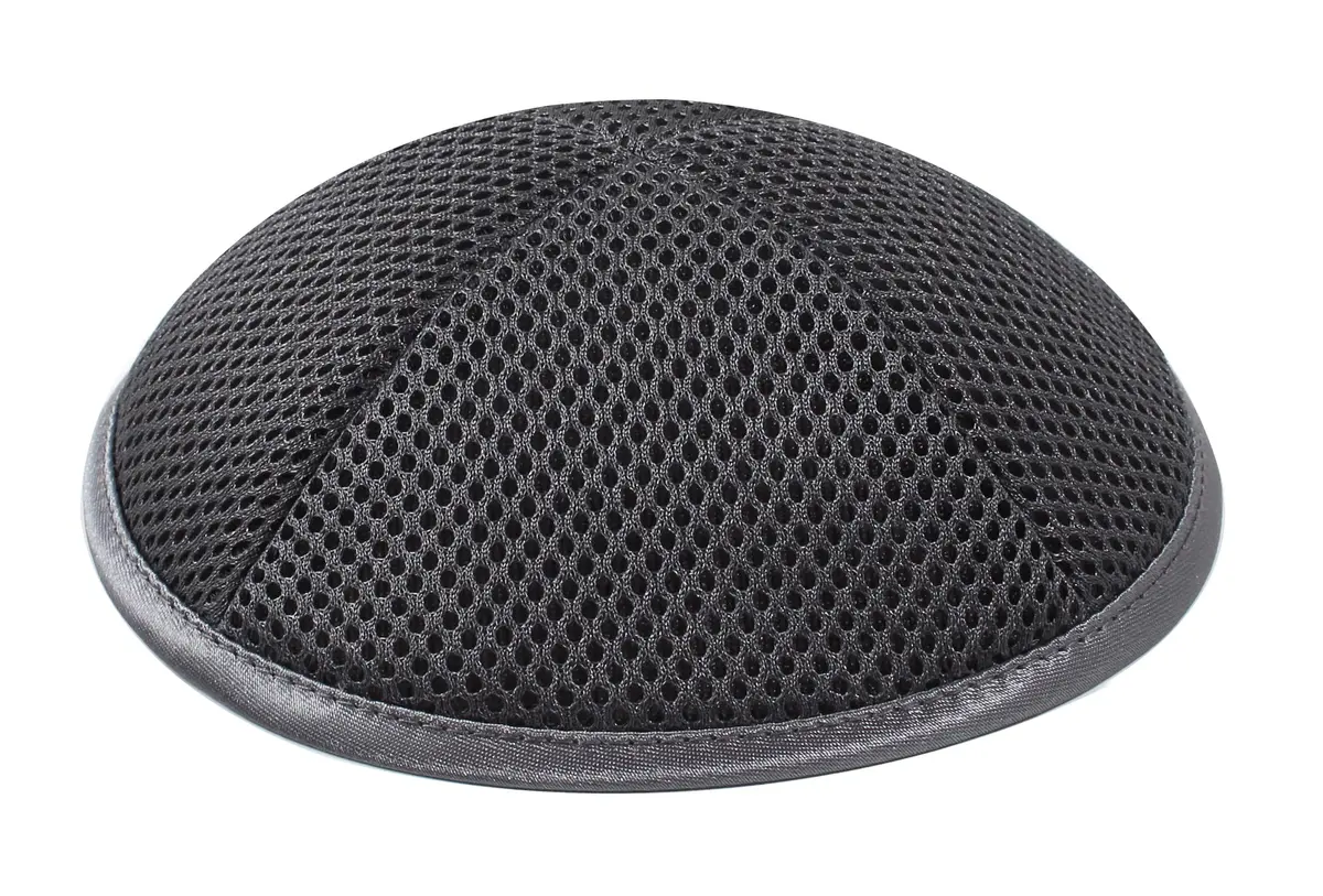 Zion Judaica Ltd Gray 12 Pack Mesh Kippahs for Religious Events and Occasions Prayer Skullcap Kippas Sports Fabric Yarmulkes Bar and Bat Mitzvah Kipas Wedding Yamakas (12, Dark Grey) - view 3