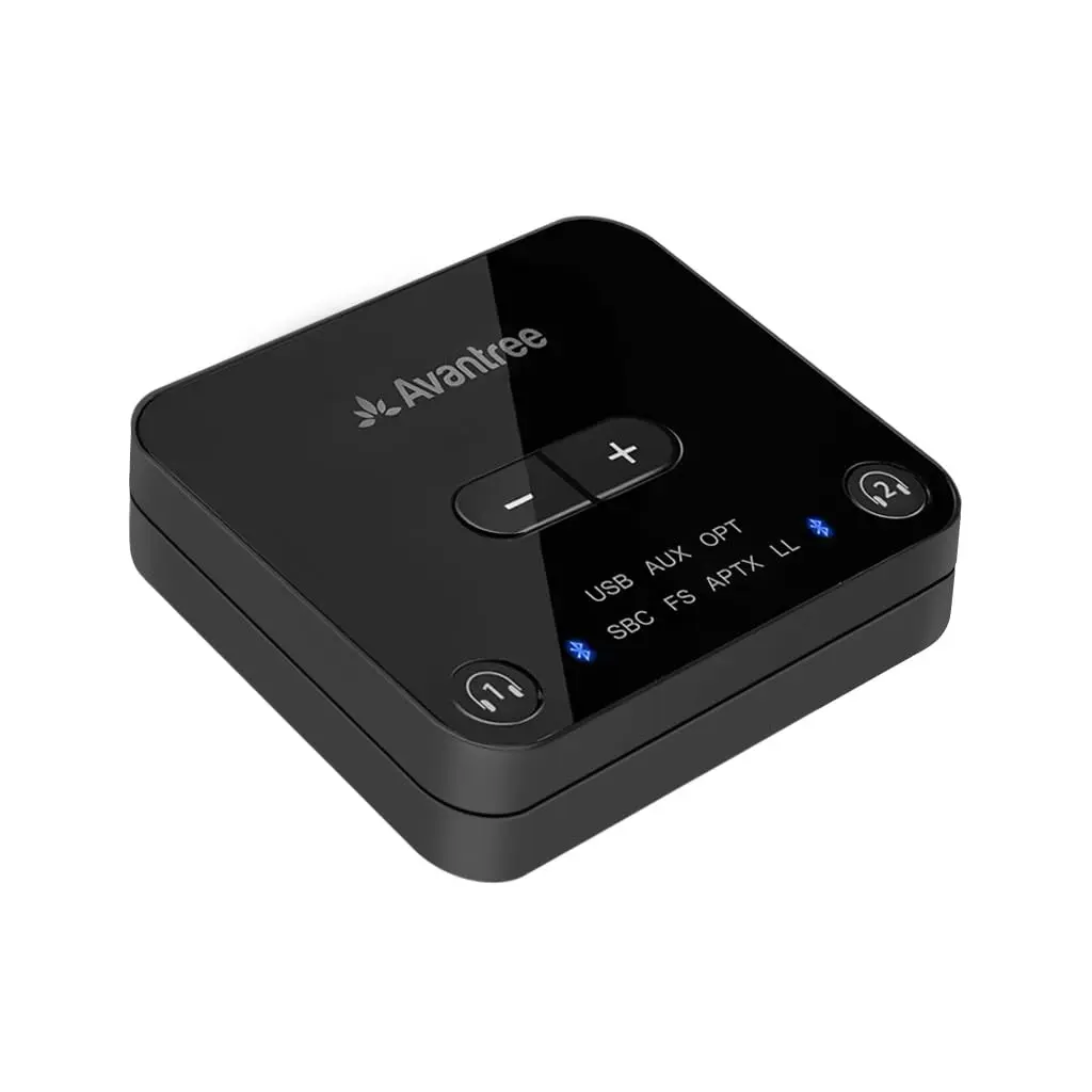 Avantree Audikast 3 Bluetooth TV Transmitter for 2 Headphones | 100ft Range, aptX-Adaptive, Optical & AUX Input - view 4