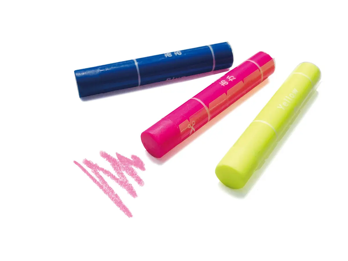 KOKUYO Highlighter Crayons 5 Colors (Red, Orange, Yellow, Yellow-Green, Blue) | Fluorescent Neon Art Supplies - view 4