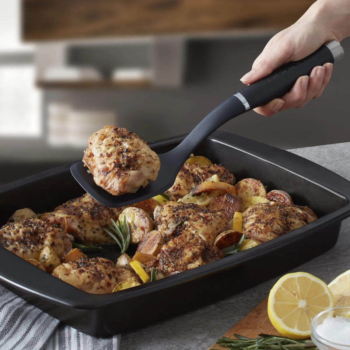 KitchenAid Gourmet Nylon Short Turner | Heat Resistant to 450°F/232°C | Control & Durability - view 8