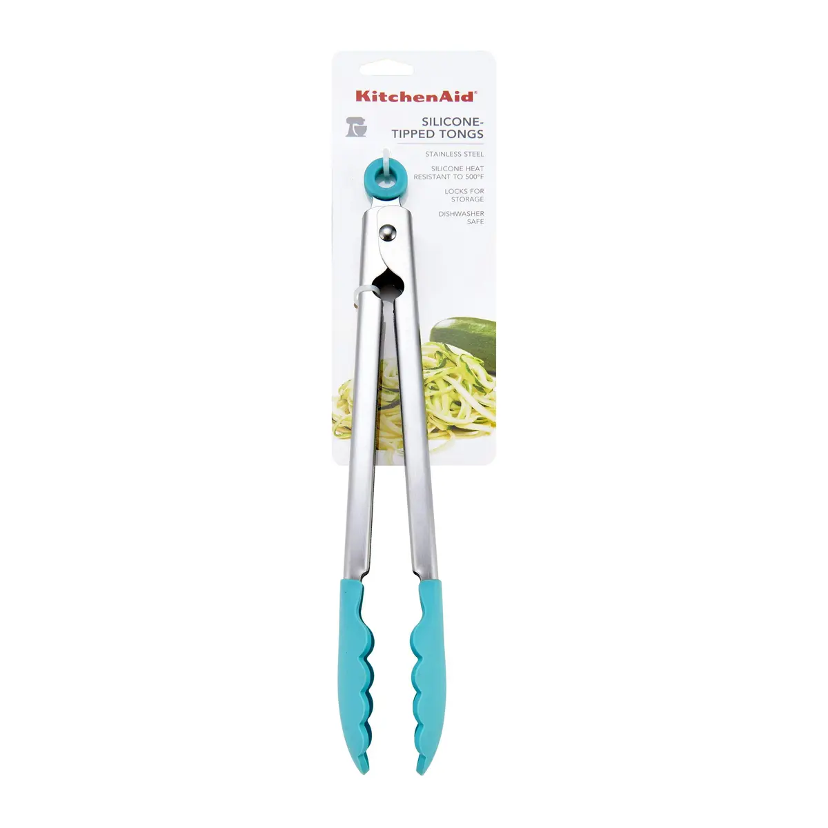 KitchenAid Silicone Tipped Stainless Steel Tongs, Black, 9 Inch | Heat-Resistant & Safe for All Cookware - view 6