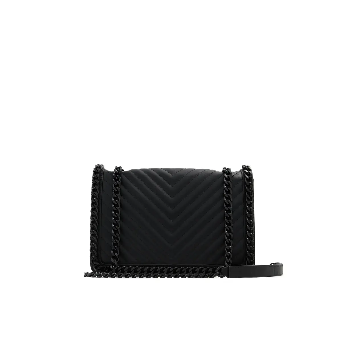 ALDO Women's Medium Greenwald Quilted Crossbody Bag Black | 30cm (11.7") x 19cm (7.4") - main product image