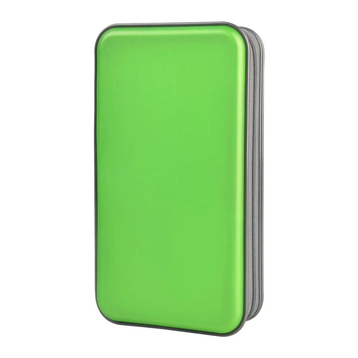 alavisxf xx CD Case, 96 Capacity Hard Plastic Organizer Wallet with Hand Strap and Zipper Closure, Green - main product image