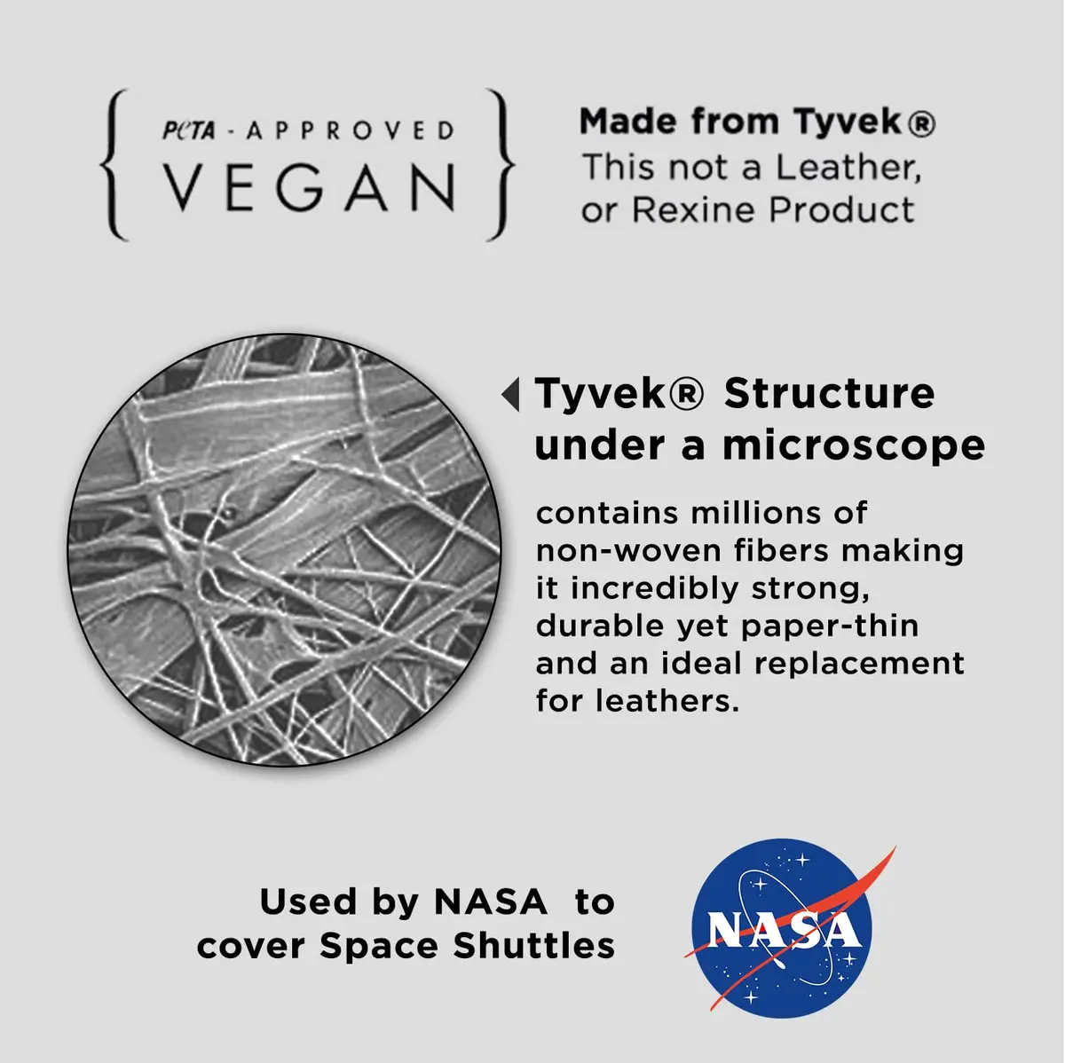 SUPERVEK Starry Wave Tyvek RFID Blocking Bifold Wallet | 13cm (5.1in) x 20cm (7.9in) x 1cm (0.4in) - view 8