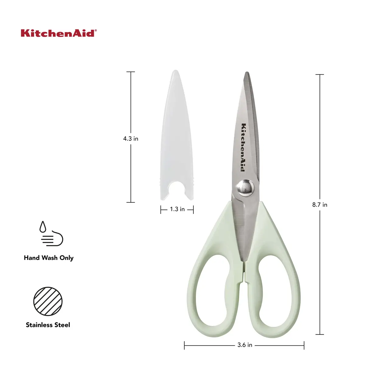 KitchenAid Pistachio Multipurpose Shear Set - 1 Pack, 12.63 Inch Stainless Steel Kitchen Scissors - view 2