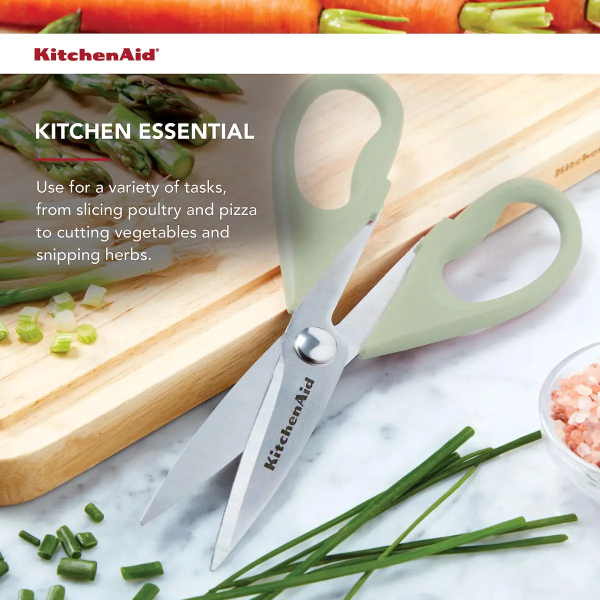 KitchenAid Pistachio Multipurpose Shear Set - 1 Pack, 12.63 Inch Stainless Steel Kitchen Scissors - view 3
