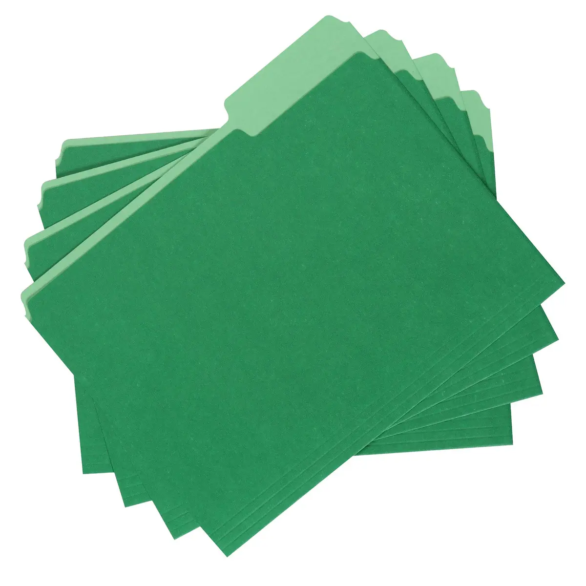 Amazon Basics File Folders for Organization, Letter Size, 1/3 Cut Tab, Bright Green, 36-Pack | Durable Paper Folders for Office and School - view 4