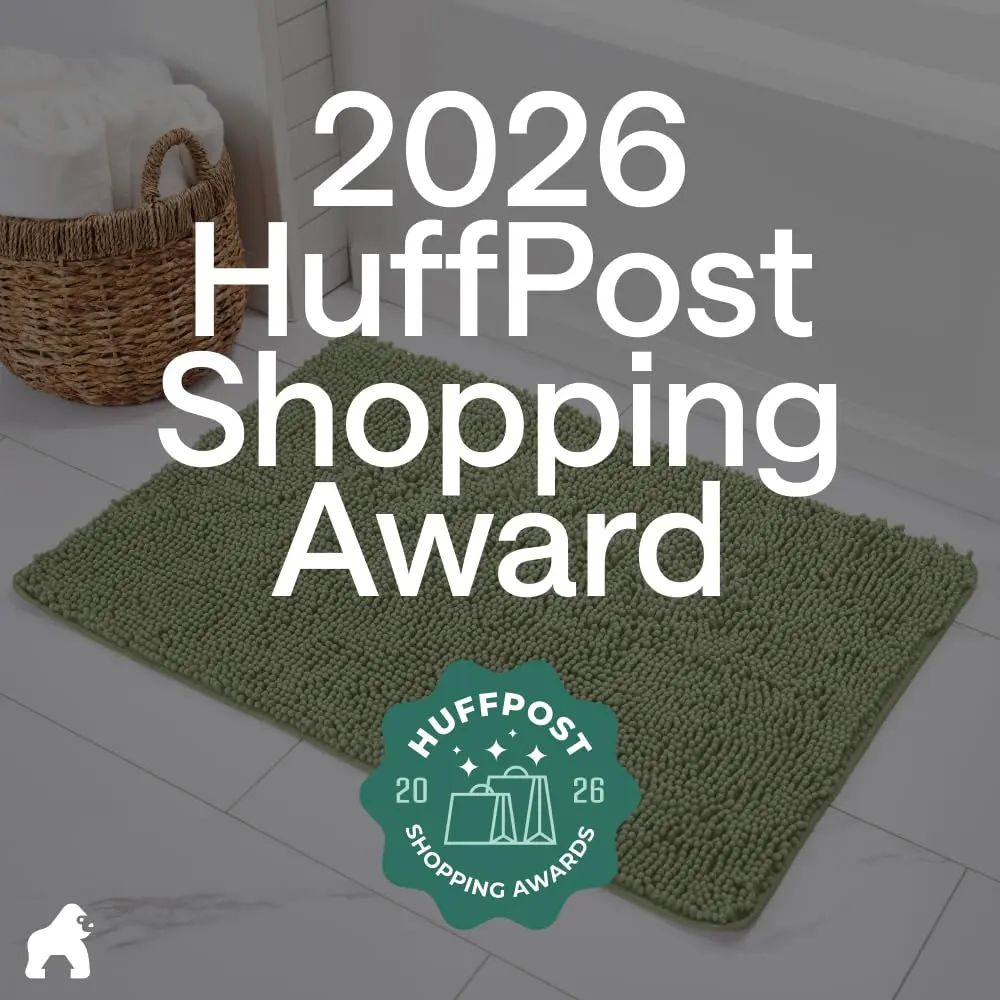 Gorilla Grip Bath Rug Mat for Bathroom 48x24 in Sage Green | Ultra Absorbent Chenille, Quick Dry, Textured Rubber Backing - view 6