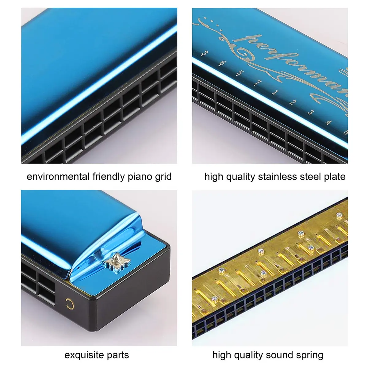EastyGold Harmonica Mouthorgan 24 Hole C Key | Polyphonic Diatonic Instrument for Blues & Jazz - view 6