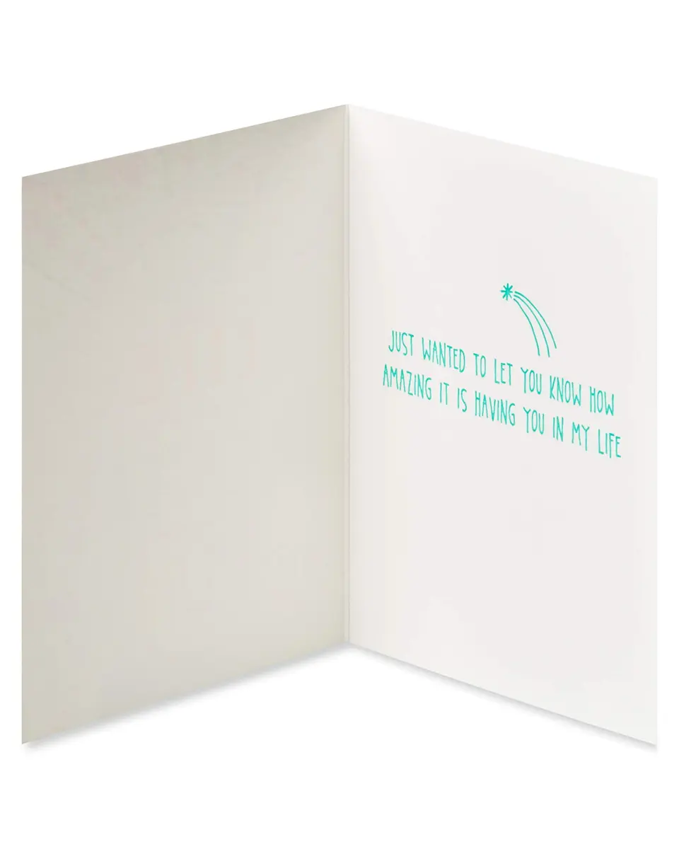 Papyrus You Make Life Better Valentine's Day Card for Friend 15.88 cm (6.25 in.) | Letterpress Design with Gold Seal - view 2