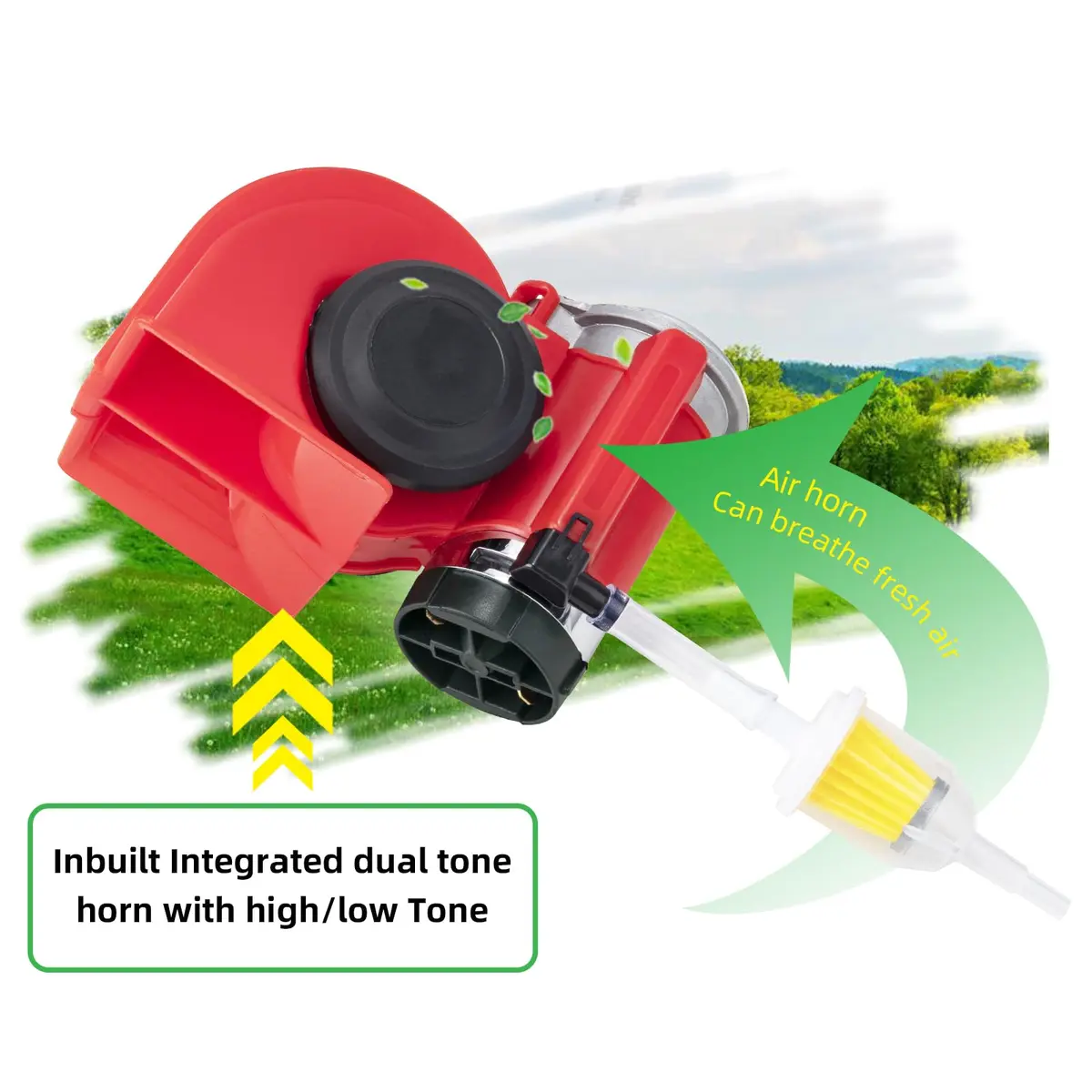 FARBIN 24V Train Horn with Compressor and Wiring Harness | 150dB Loud Air Horn for Trucks and Trains - view 2