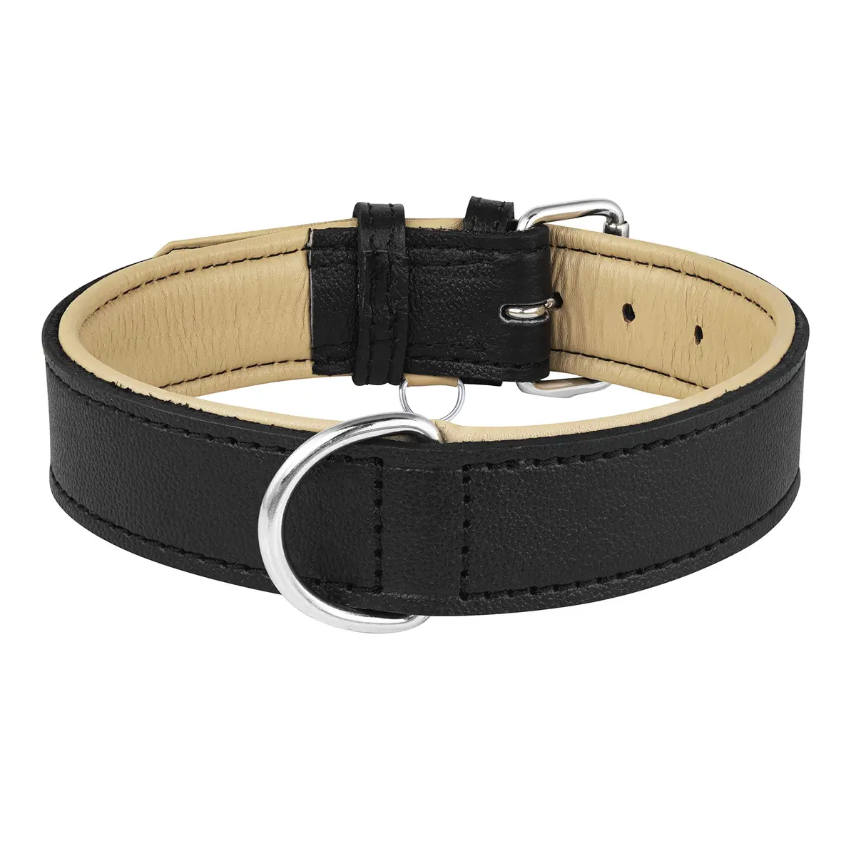 Riparo Leather Dog Collar - Heavy Duty Wide Collar for Small, Medium, Large & XL Dogs | Stylish & Durable - view 5