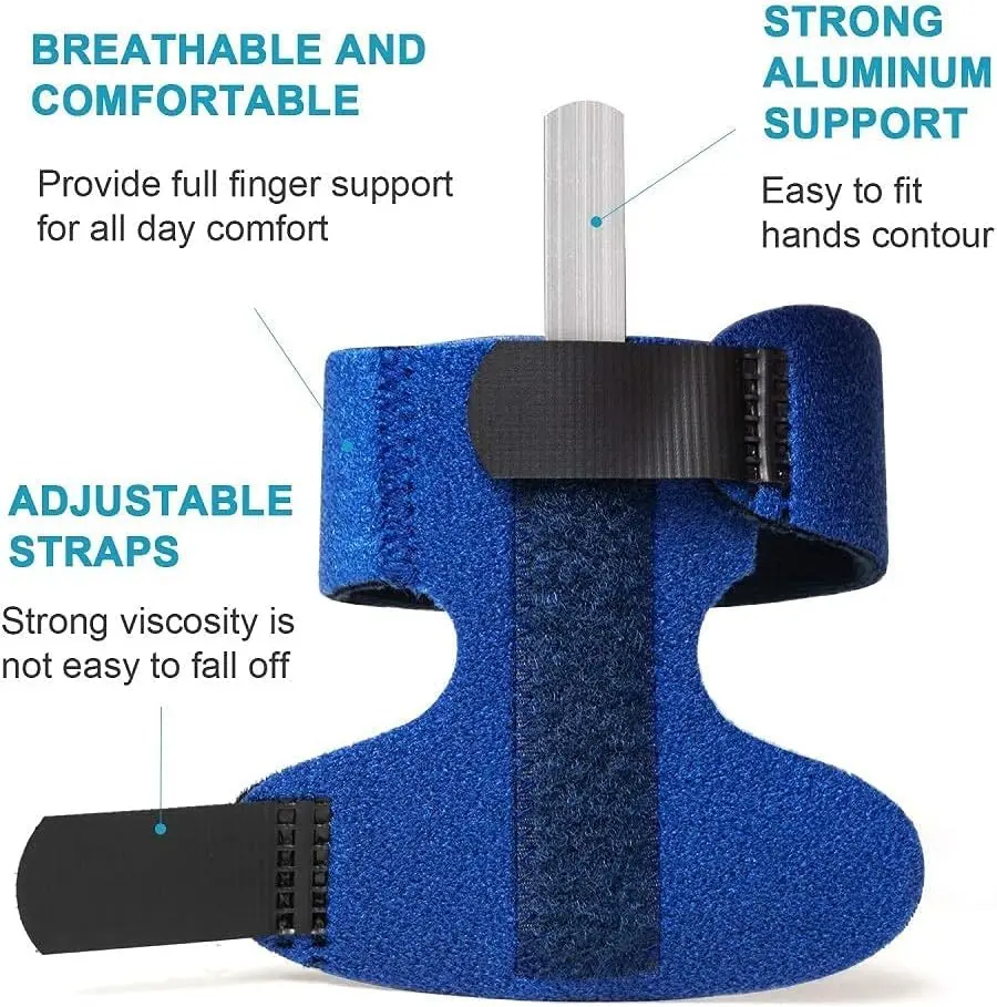 Sumifun Finger Splint Brace for Left/Right Hand, Arthritis Pain Relief, Trigger Finger Immobilizer with 2 Gel Sleeves (Palm Size 6.2-9 inches) - view 6