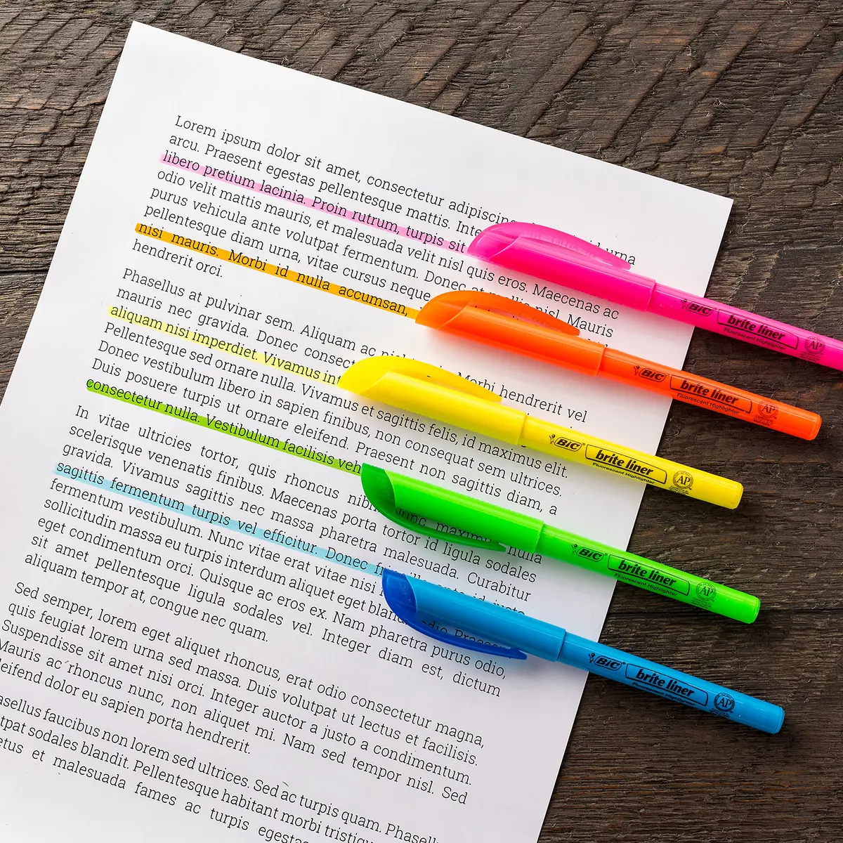 BIC Brite Liner Highlighters, Chisel Tip, 24-Count | Fluorescent Colors for Bright Highlighting - view 8