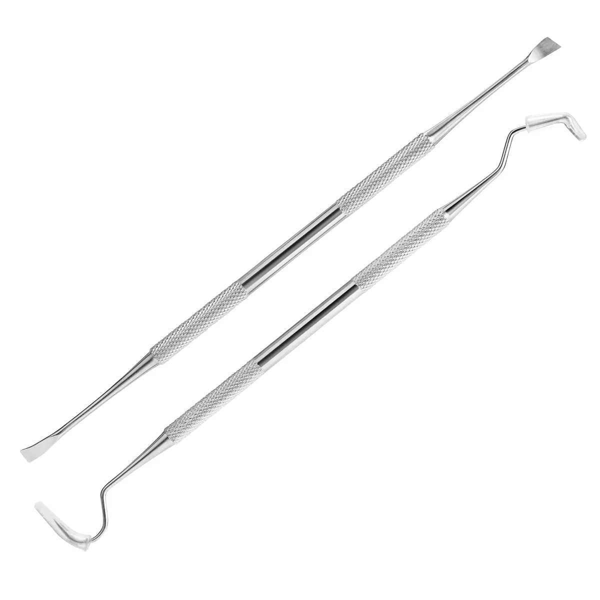 wzhe Dog Teeth Cleaning Tools Tarter Remover Canine Dental Scraper Scaler Set | 2-Piece Stainless Steel - main product image