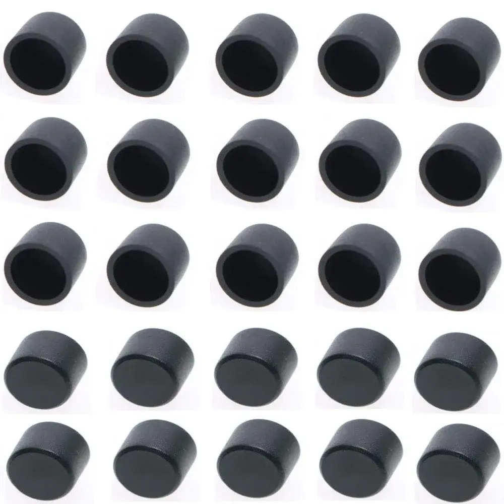 Omama Black 100 Pcs RCA Female Connector Dust Proof Cap Protector Cover | Protects Connectors - main product image