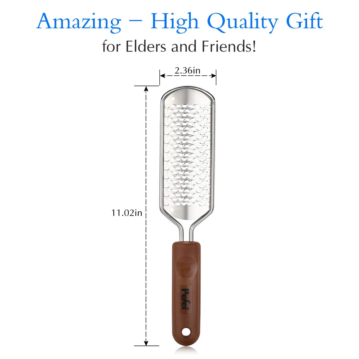 Pefei Pedicure Foot File Stainless Steel Detachable Foot Scrubber | Hard Skin Remover for Wet & Dry Feet - view 7