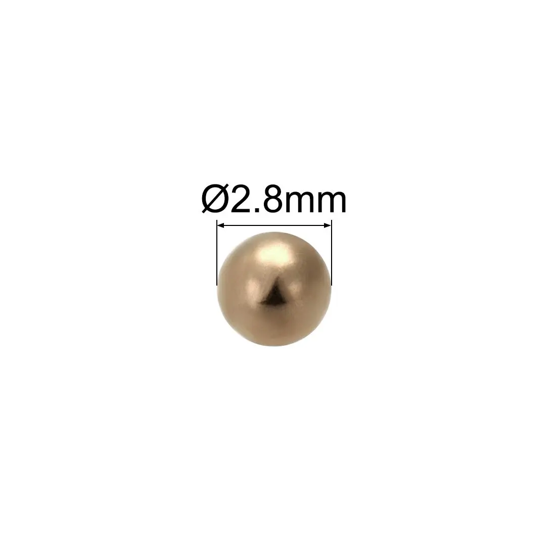 uxcell 2.8mm Brass Bearing Balls 100pcs | Corrosion-Resistant Precision Balls for Small-Size Applications - view 2