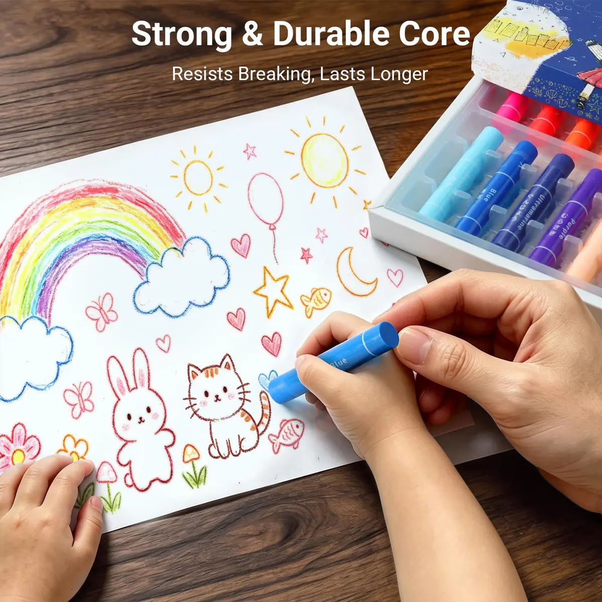 KOKUYO Highlighter Crayons, 10 Colors, KE-AC30 | Fluorescent Gel Crayons for Art & Illustration - view 6