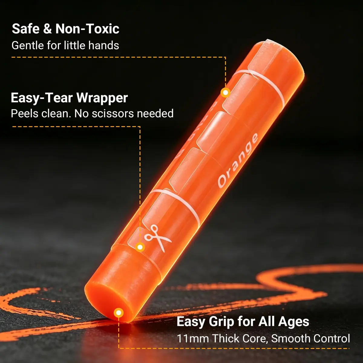 KOKUYO Highlighter Crayons, 10 Colors, KE-AC30 | Fluorescent Gel Crayons for Art & Illustration - view 3