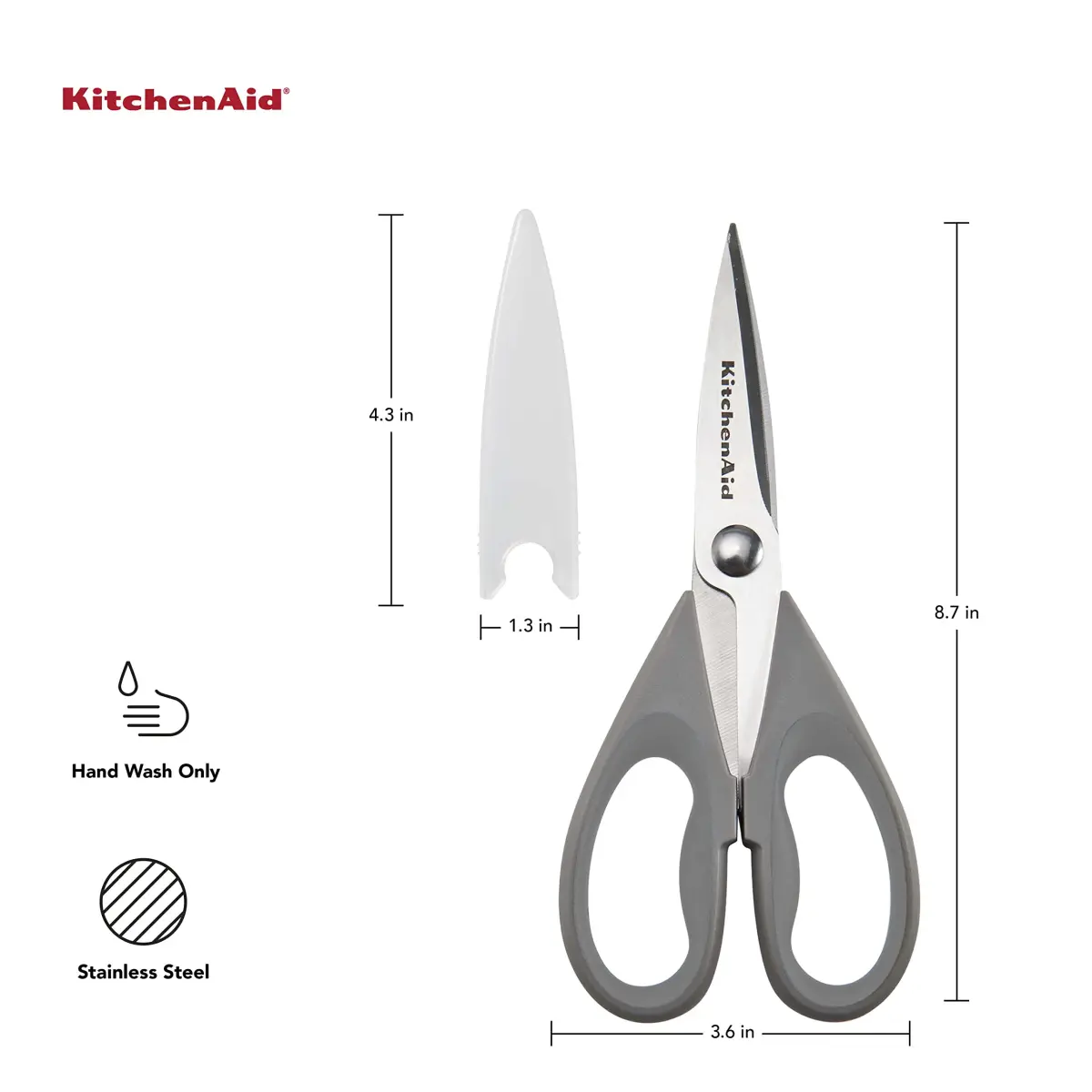 KitchenAid Gray Multipurpose Shear Set with Nutcracker & Bottle Opener, 1-Pack - view 2