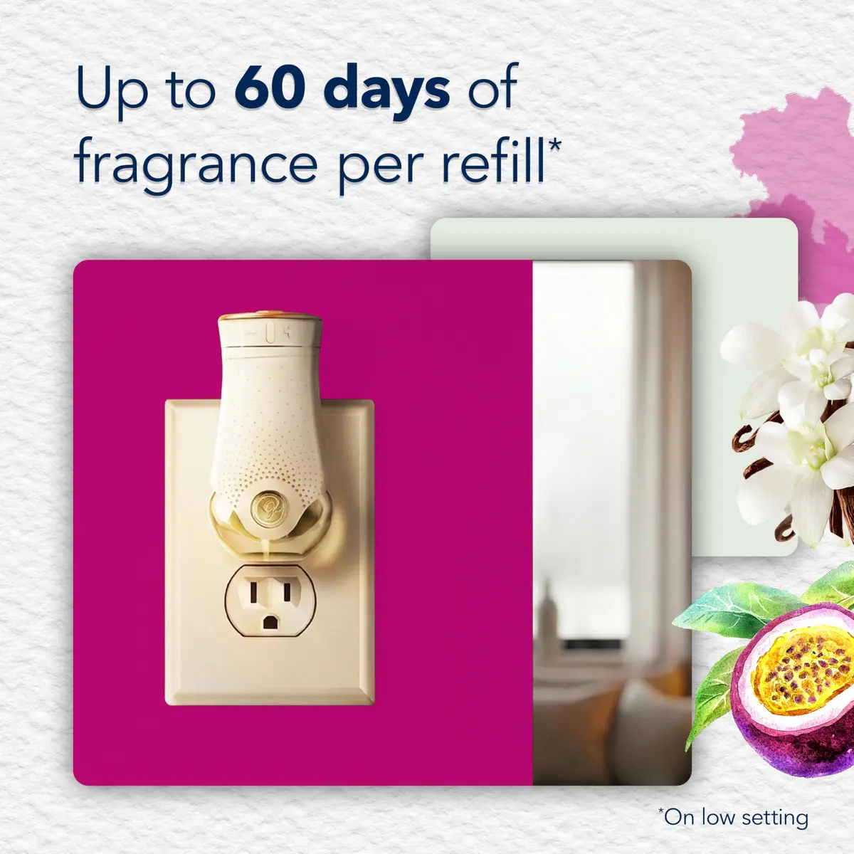 Glade Vanilla Passion Fruit PlugIns Air Freshener Refills 5 Count (156 ml Total) | Fragrance Infused with Essential Oils - view 2