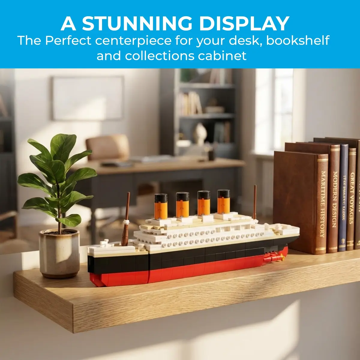 Brick Loot Titanic Building Set 390-Piece Historic Ocean Liner Brick Model | STEM Learning Toy - view 5