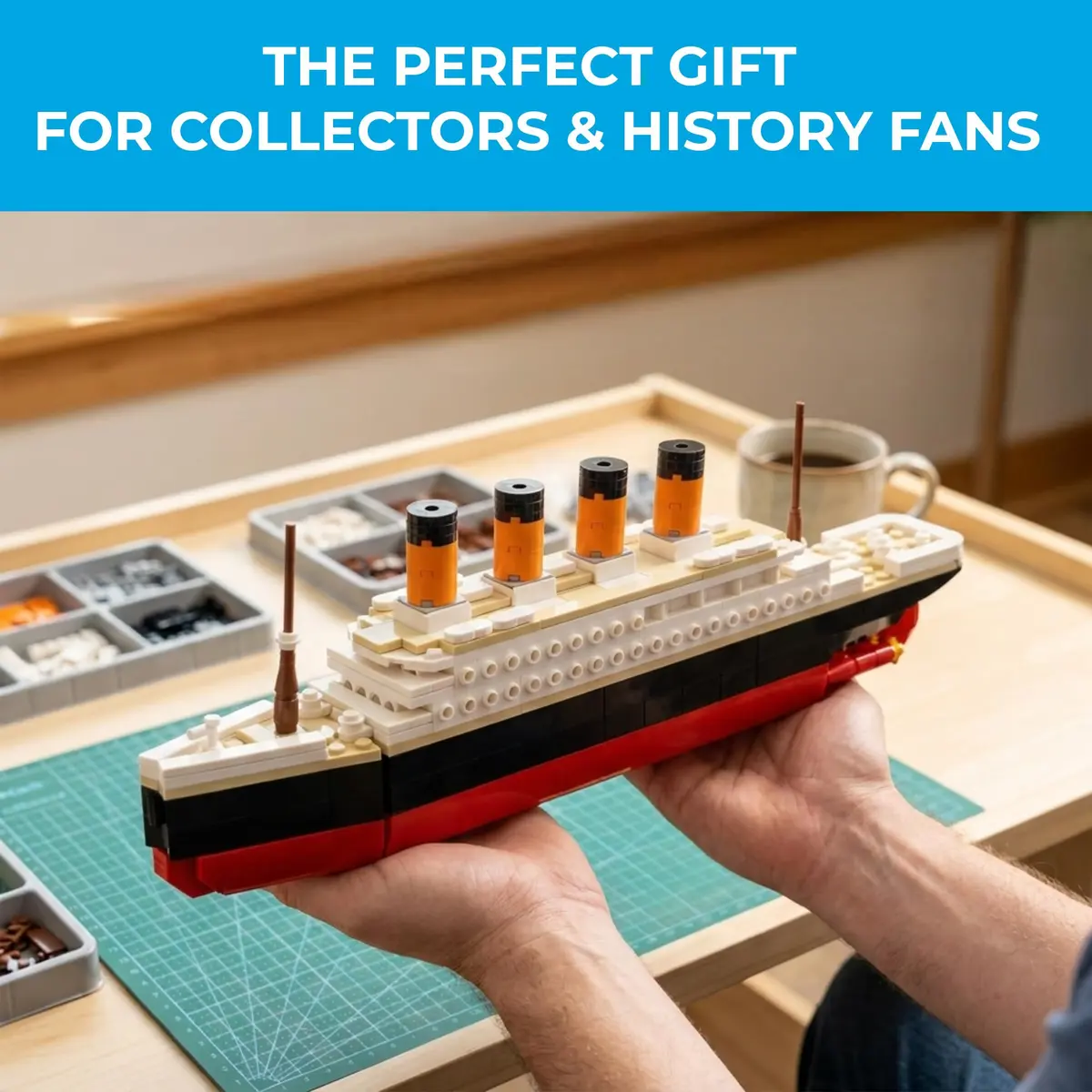Brick Loot Titanic Building Set 390-Piece Historic Ocean Liner Brick Model | STEM Learning Toy - view 6