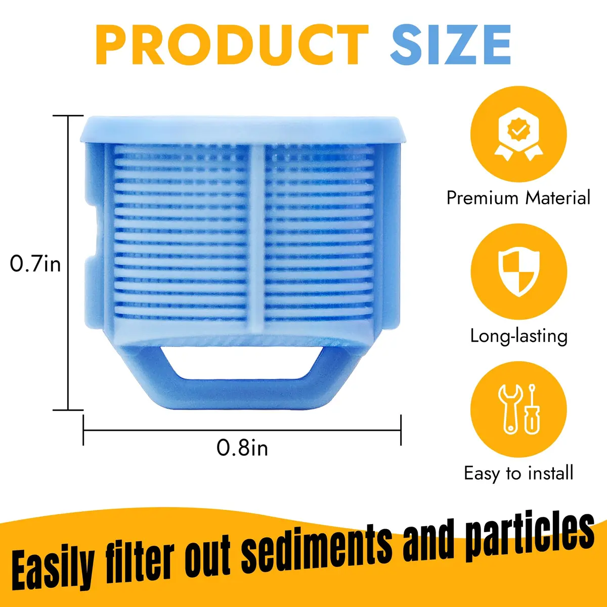AMI PARTS Washer Water Inlet Valve Filter Screen 0.75 inch (2-Pack) | Direct Replacement for Whirlpool & LG Washing Machines - view 2
