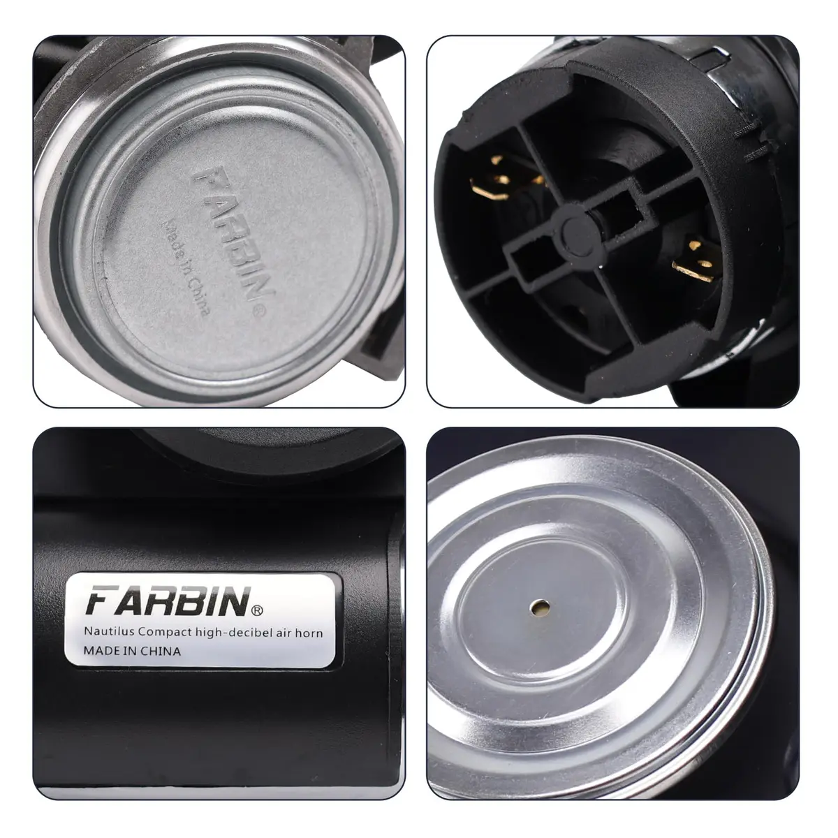 FARBIN 24V Air Horn with Compressor 150dB | Universal Fit for Trucks, Buses, Trains - view 5