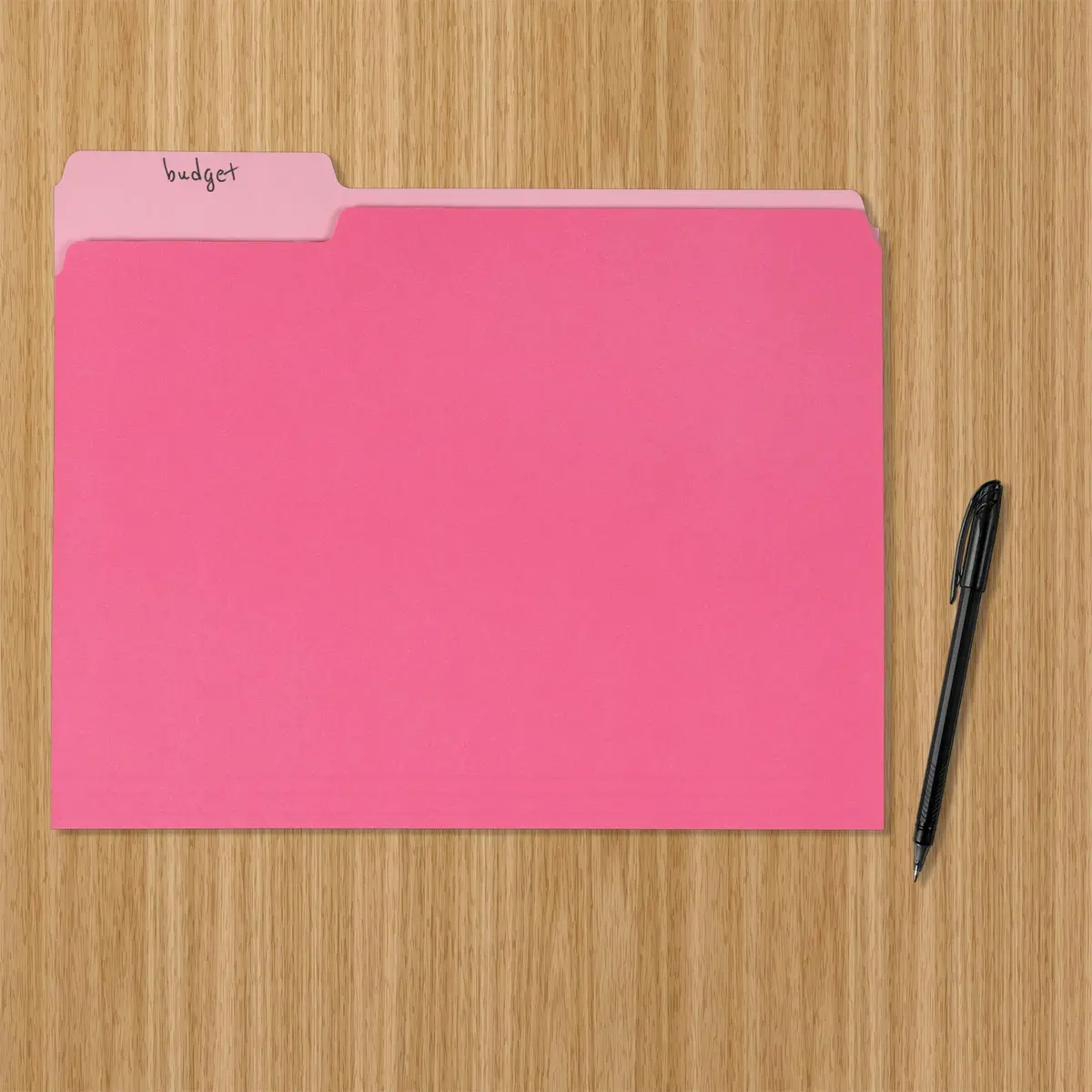 Amazon Basics File Folders for Organization, Letter Size, 1/3 Cut Tab, Pink, 36-Pack | Durable Paper Folders for Everyday Filing - view 5