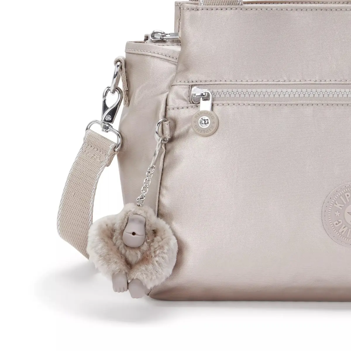 Kipling Elysia Crossbody Bag Lightweight Multi-Compartment Shoulder Bag | Water-Resistant Nylon, 11.5"L x 9"H x 5"D - view 8