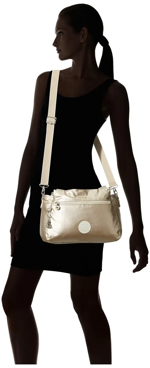 Kipling Elysia Crossbody Bag Lightweight Multi-Compartment Shoulder Bag | Water-Resistant Nylon, 11.5"L x 9"H x 5"D - view 2