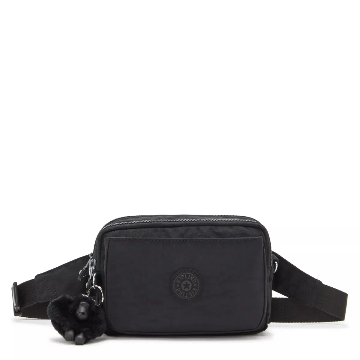 Kipling Women's Abanu Medium Crossbody Bag - Black Noir | Lightweight & Water Resistant - main product image