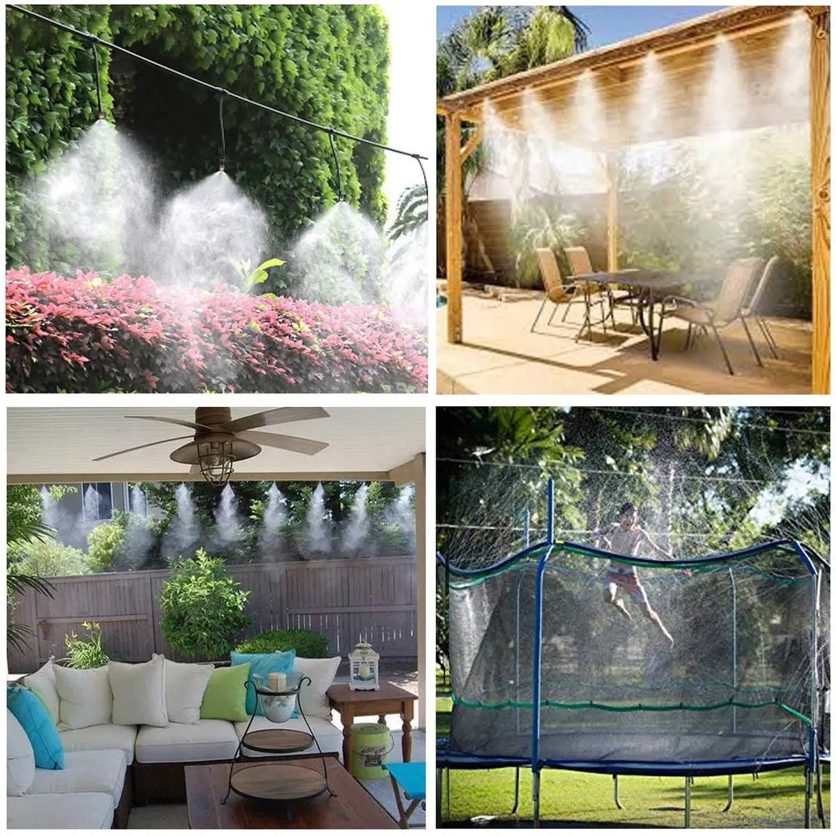 2RZ Misting Cooling System Kit 8M | Outdoor Mist System with Brass Nozzles for Garden & Patio - view 3