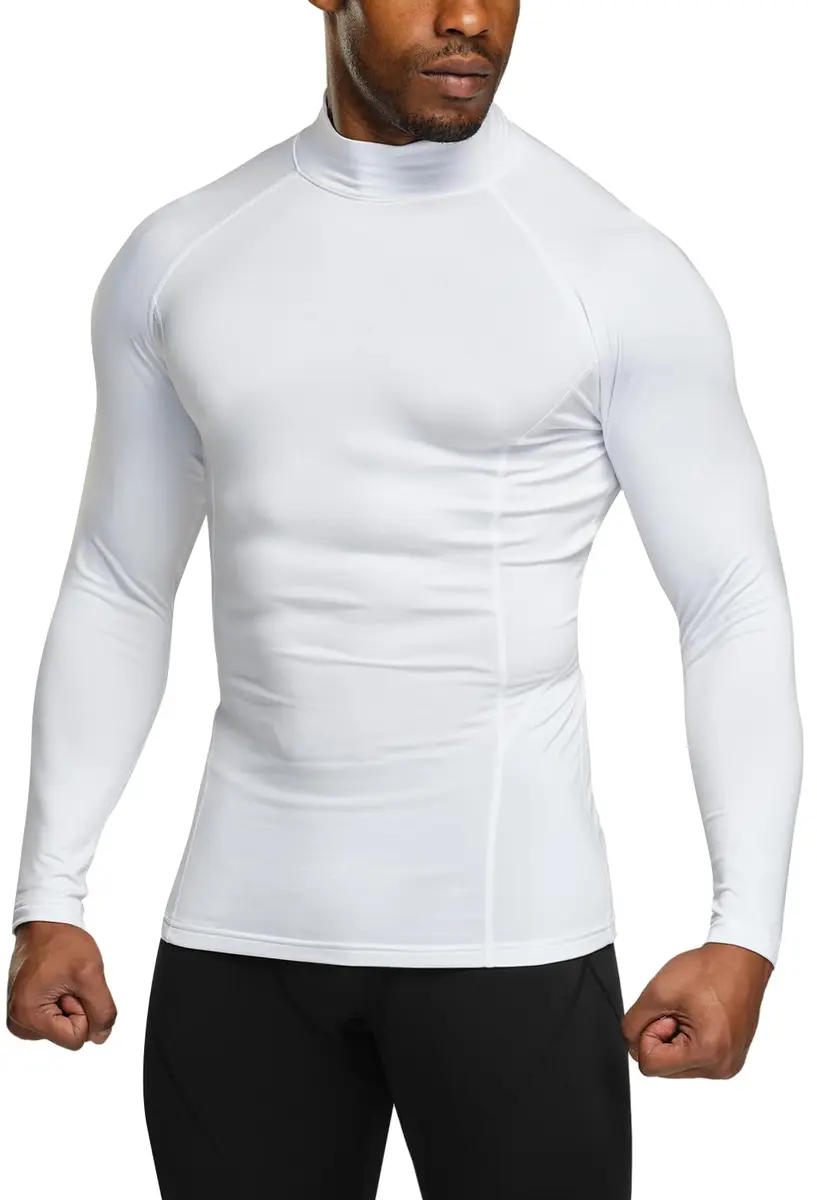 TSLA Men's Thermal Long Sleeve Compression Shirts | Mock/Turtleneck Winter Sports Base Layer Top, Small - main product image