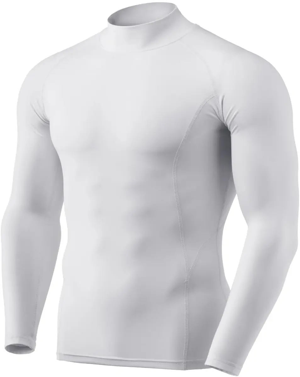 TSLA Men's Thermal Long Sleeve Compression Shirts | Mock/Turtleneck Winter Sports Base Layer Top, Small - view 9