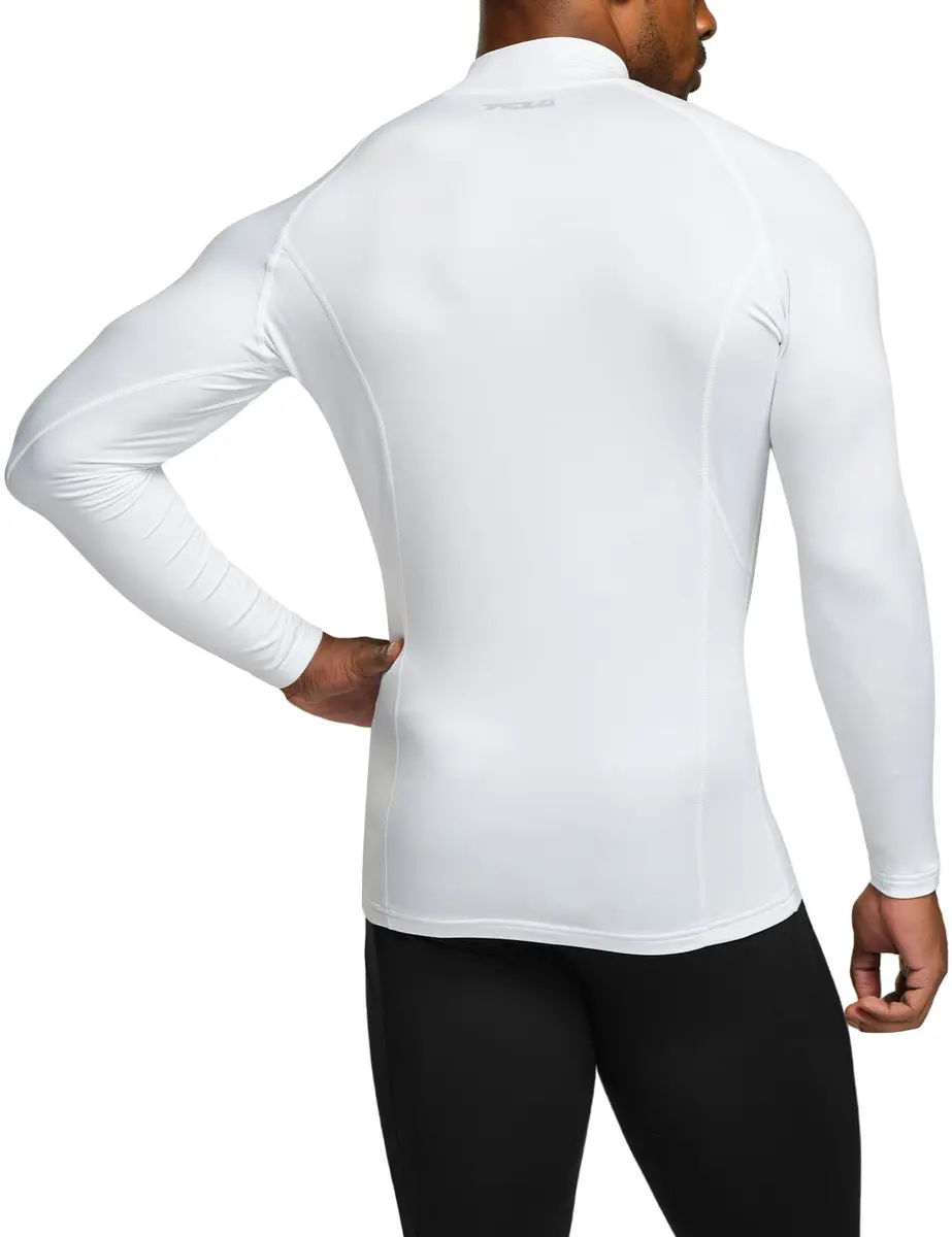 TSLA Men's Thermal Long Sleeve Compression Shirts | Mock/Turtleneck Winter Sports Base Layer Top, Small - view 2