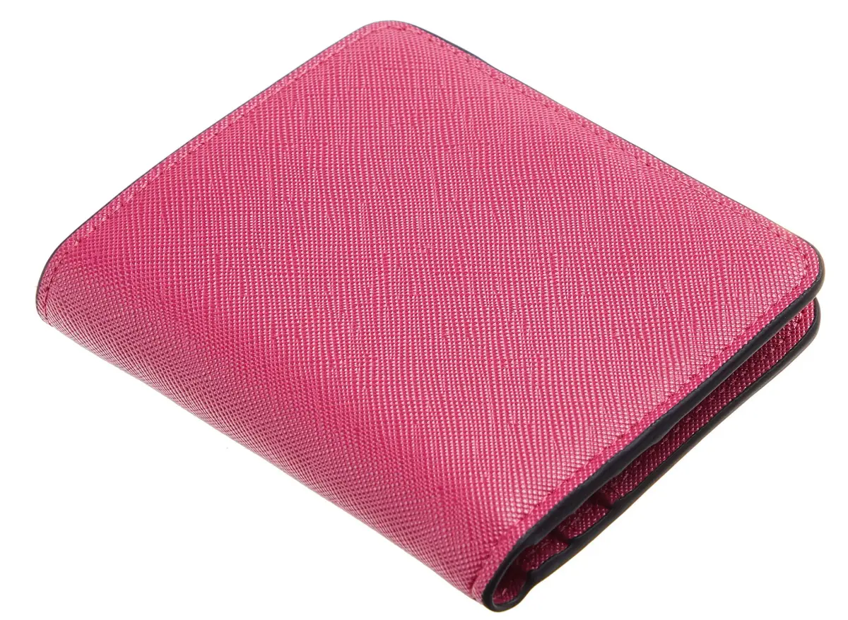 Toughergun CH Rose Red Slim Leather Wallet for Women - Compact RFID Blocking Bifold Mini Purse - view 3