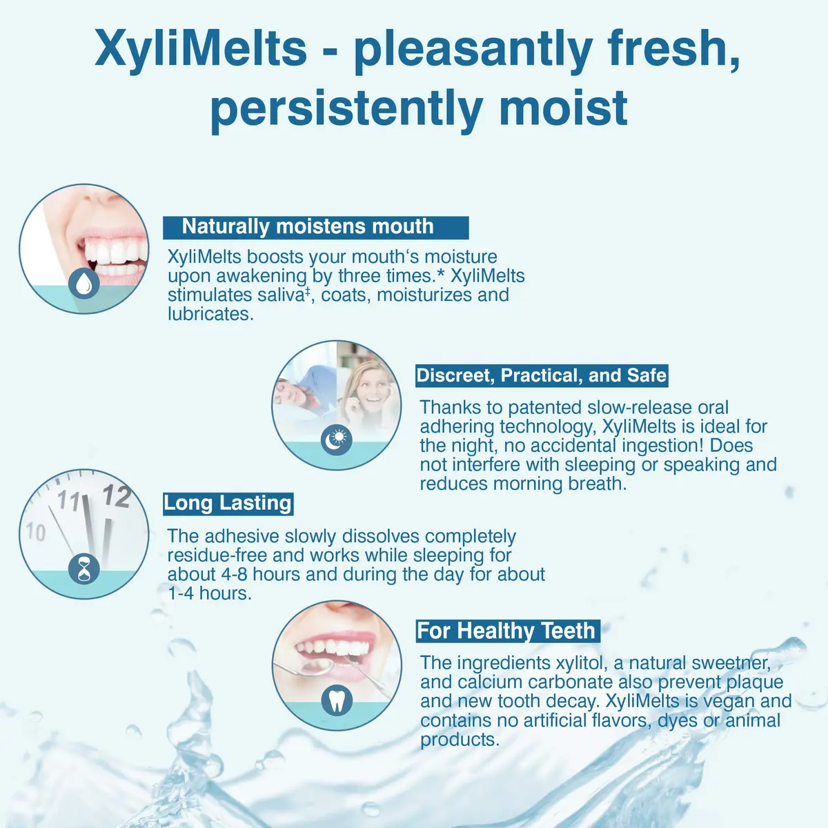 Oracoat XyliMelts Dry Mouth Relief Discs Mild Mint 100 Count | Medication for Dry Mouth Symptoms - view 5